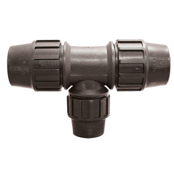 Tê redução de aperto PE Tecnoagua 32 x 25 x 32 mm