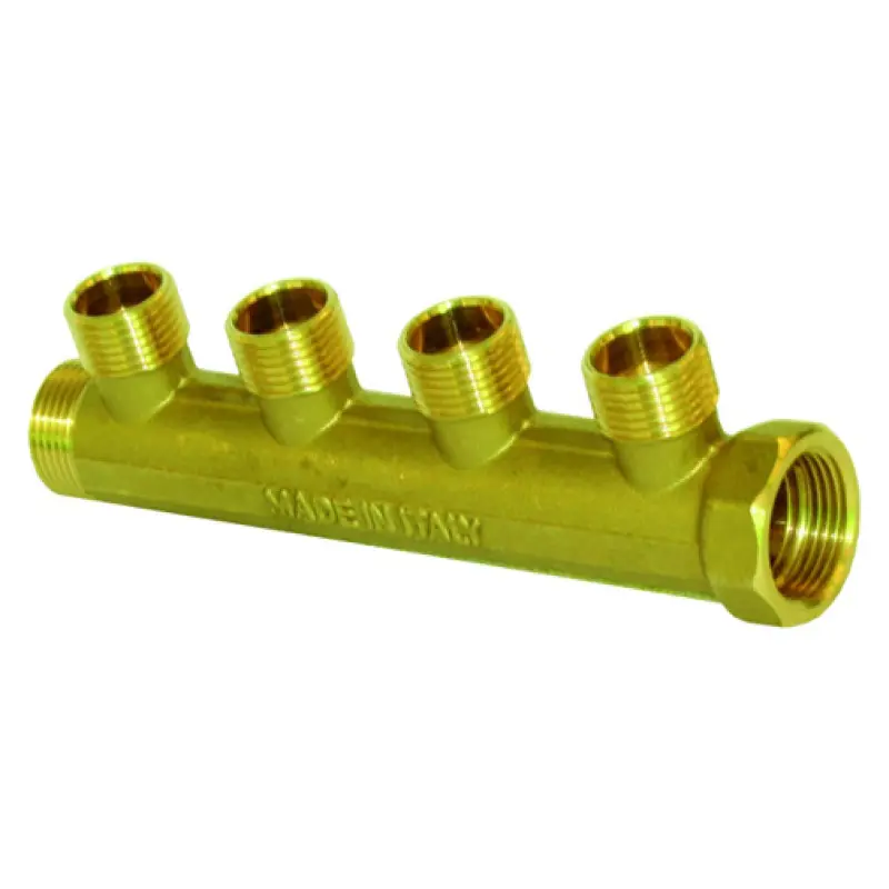 Coletor General Fittings 3/4" x 1/2" com 4 saídas para tubo PEX Coletor General Fittings 3/4" x 1/2" com 4 saídas para tubo PEX