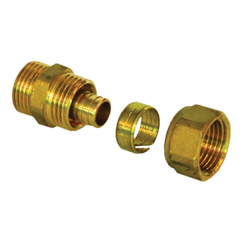 Ligador General Fittings 1/2" M x (20 x 2,8) mm para tubo PEX Ligador General Fittings 1/2" M x (20 x 2,8) mm para tubo PEX