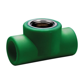 Tê PPR Vesbo 25 mm x 1/2" F x 25 mm