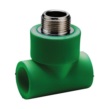 Tê PPR Vesbo 25 mm x 3/4" M x 25 mm