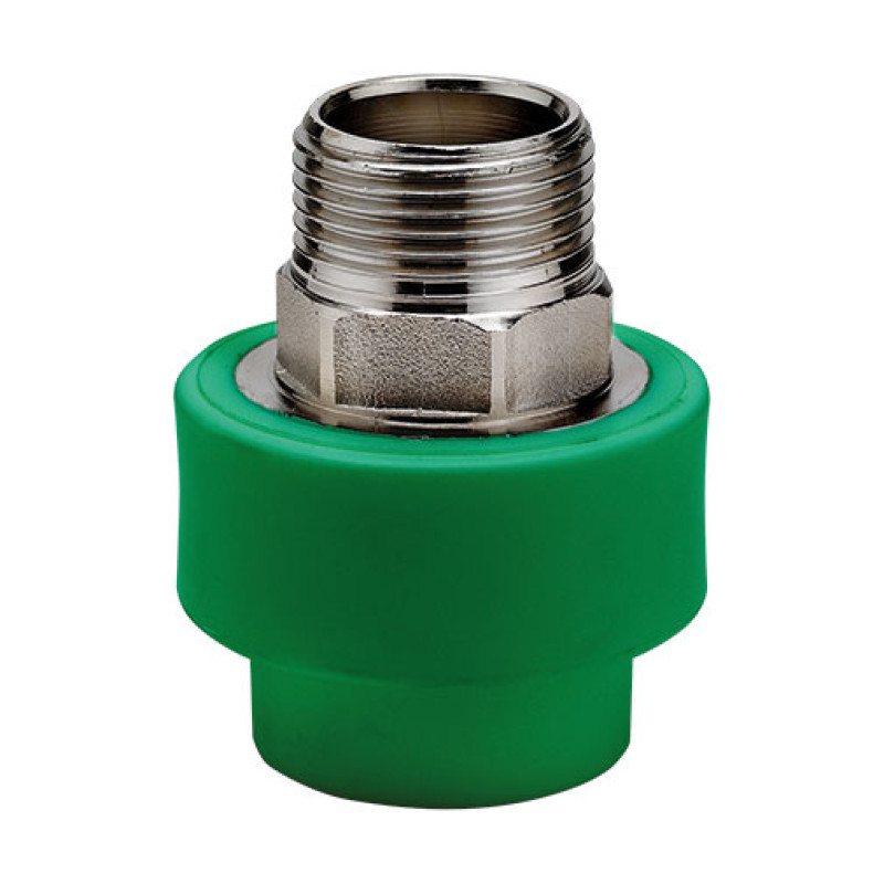 União hexagonal PPR 50 mm x 1.1/2" M União hexagonal PPR 50 mm x 1.1/2" M
