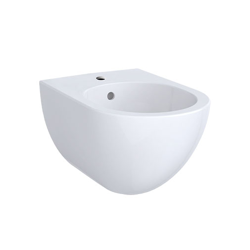 Bidé suspenso Geberit Acanto com forma fechada: T=51cm, Trop-plein=Visível, Branco Bidé suspenso Geberit Acanto com forma fechada: T=51cm, Trop-plein=Visível, Branco