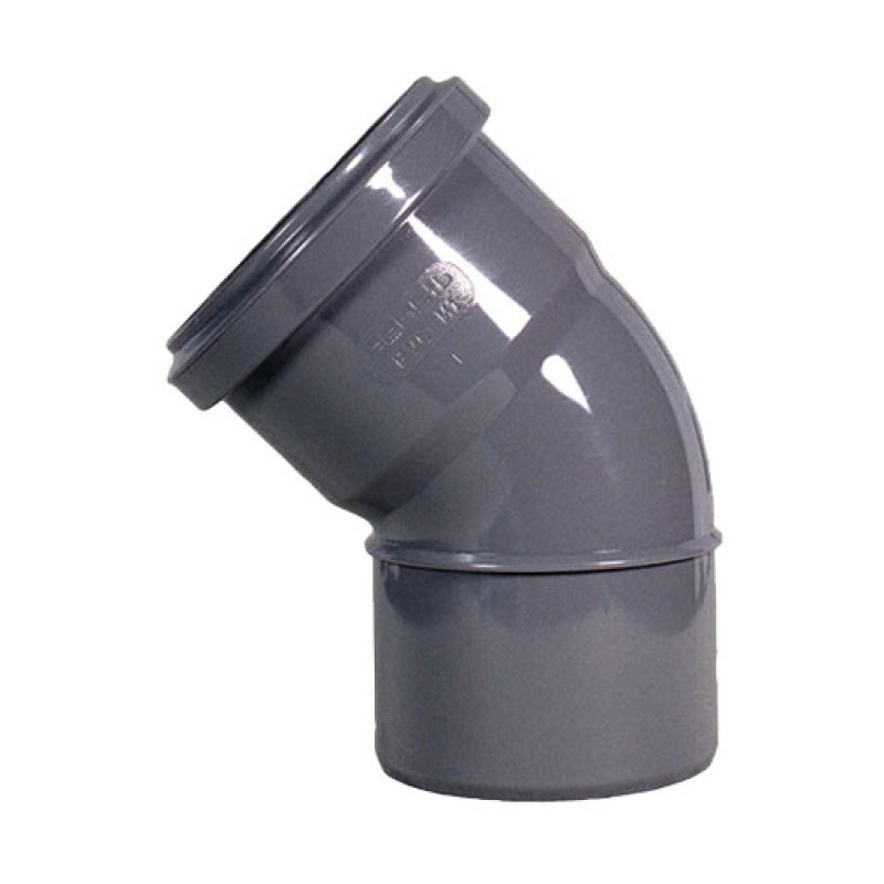 Curva 45º PVC Fersil 125 mm PN4 com anel Curva 45º PVC Fersil 125 mm PN4 com anel