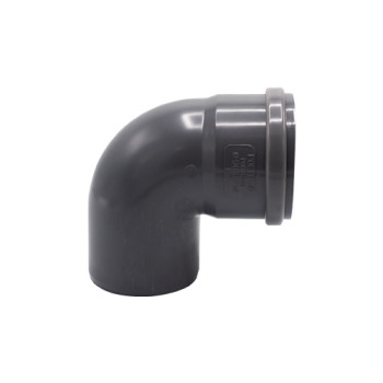 Curva 87º PVC Politejo 90 mm com anel Curva 87º PVC Politejo 90 mm com anel