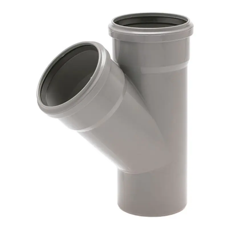 Forquilha redução 45º PVC 160 x 125 mm PN4 com anel Forquilha redução 45º PVC 160 x 125 mm PN4 com anel