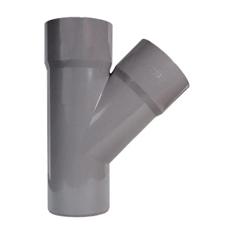Forquilha simples 45º PVC Fersil 110 mm PN4 com anel Forquilha simples 45º PVC Fersil 110 mm PN4 com anel