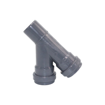 Forquilha simples 45º PVC Politejo 40 mm com anel Forquilha simples 45º PVC Politejo 40 mm com anel