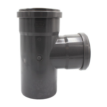 Tê redução PVC Politejo 125 x 110 mm com anel Tê redução PVC Politejo 125 x 110 mm com anel