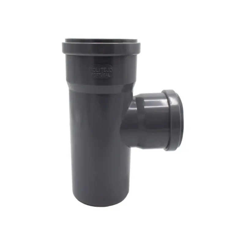 Tê redução PVC Politejo 90 x 75 mm com anel