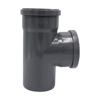 Tê simples 87º PVC Politejo 110 mm com anel Tê simples 87º PVC Politejo 110 mm com anel
