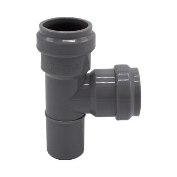 Tê simples 87º PVC Politejo 32 mm com anel Tê simples 87º PVC Politejo 32 mm com anel