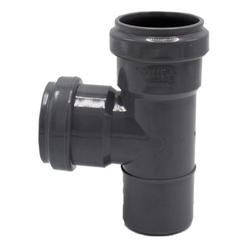 Tê simples 87º PVC Politejo 50 mm com anel Tê simples 87º PVC Politejo 50 mm com anel