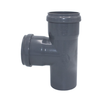 Tê simples 87º PVC Politejo 75 mm com anel Tê simples 87º PVC Politejo 75 mm com anel