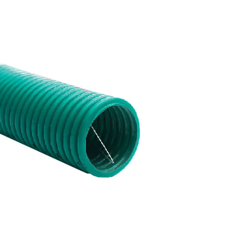 Tubo corrugado parede dupla 63 mm rolo 50 m verde com guia Tubo corrugado parede dupla 63 mm rolo 50 m verde com guia