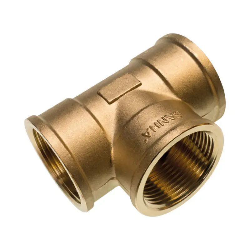 Tê redução bronze Sanha 3130 3/4" F x 1/2" F x 3/4" F para roscar Tê redução bronze Sanha 3130 3/4" F x 1/2" F x 3/4" F para roscar