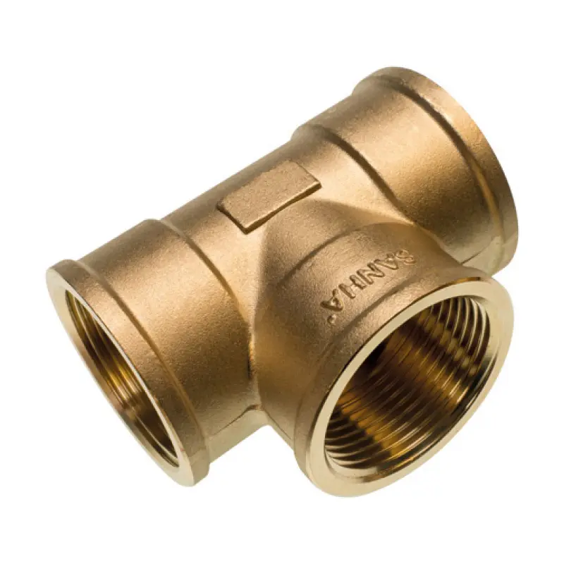 Tê simples bronze Sanha 3130 1/2" F para roscar Tê simples bronze Sanha 3130 1/2" F para roscar