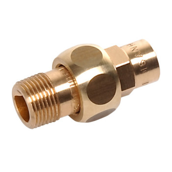 União 3 peças bronze Sanha 4341G 22 mm x 3/4" M com junção cónica para soldar