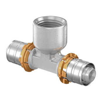 Tê press Uponor 32 mm x 3/4" F x 32 mm Tê press Uponor 32 mm x 3/4" F x 32 mm