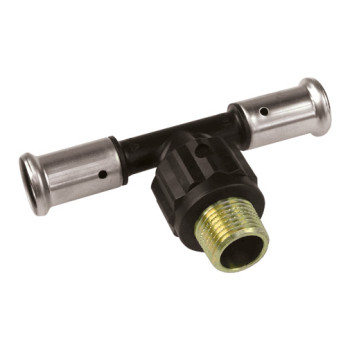 Tê transição sintético press Henco 63 mm x 2" M x 63 mm Tê transição sintético press Henco 63 mm x 2" M x 63 mm