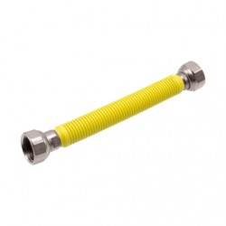 Ligação flexível inox Sosiflex 1/2" F x 1/2" F 155-255 mm amarela