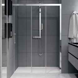 Resguardo duche vidro 3 portas 1000-1050 x 1950 mm entre paredes