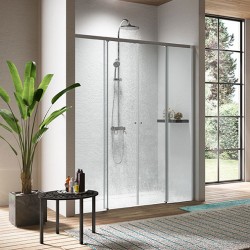 Resguardo duche vidro 4 portas 1800-1850 x 1950 mm entre paredes