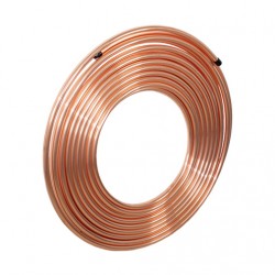 Tubo cobre Wieland 1/4" (6,35 x 0,76 mm) rolo 30,5 m para refrigeração