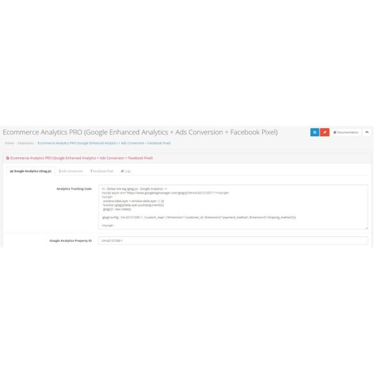Google Analytics 4 (GA4) + Conversão de anúncios + Integração de meta pixel para OpenCart Google Analytics 4 (GA4) + Conversão de anúncios + Integração de meta pixel para OpenCart
