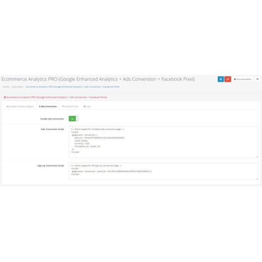 Google Analytics 4 (GA4) + Conversão de anúncios + Integração de meta pixel para OpenCart Google Analytics 4 (GA4) + Conversão de anúncios + Integração de meta pixel para OpenCart
