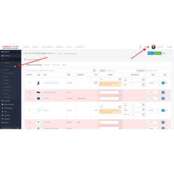 OpenCart Low Stock Alert Manager – Monitoramento de stock automatizado OpenCart Low Stock Alert Manager – Monitoramento de stock automatizado