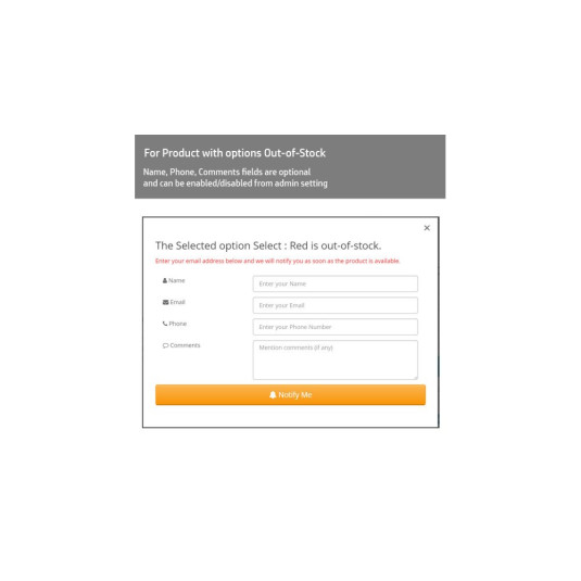 Alerta de notificação de stock de produto OpenCart – Notificação de novamente em stock Alerta de notificação de stock de produto OpenCart – Notificação de novamente em stock